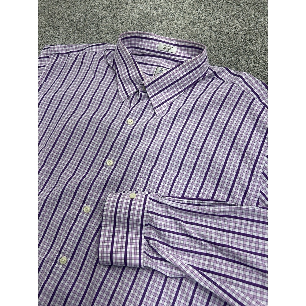 PETER MILLAR Men's Dress Shirt Casual Button Up Long Sleeve Size XL 100% Cotton